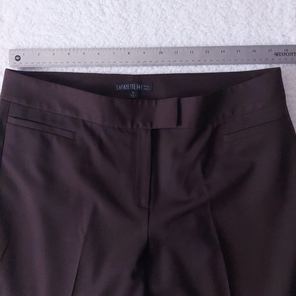 Lafayette 148 Wool Blend Brown Dress Pants Women's Sz 14 - Picture 13 of 14